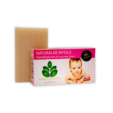 Naturalne mydło hipoalergiczne dla niemowląt, 100 g, Powrót do natury (1)
