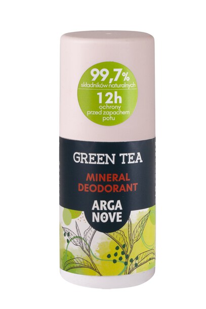 Dezodorant naturalny, olej arganowy & ałun, zielona herbata, roll on, 50 ml (2)