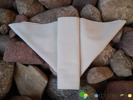 Pielucha flanelowa, bawełna niebielona, 60×60 cm (1)
